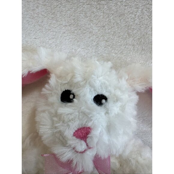 8" Greenbriar‎ International white bunny/rabbit (no Manufacturers Tag) Pink Bow - Picture 2 of 6